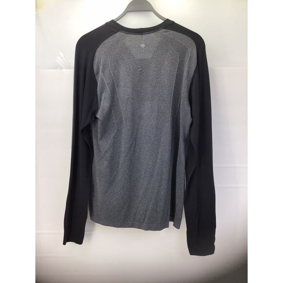 Lululemon Sports Workout Long Sleeve Shirt Mens Size Large Black/gray - Picture 12 of 12